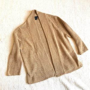 August Silk Gold & Camel Cardigan Sweater
